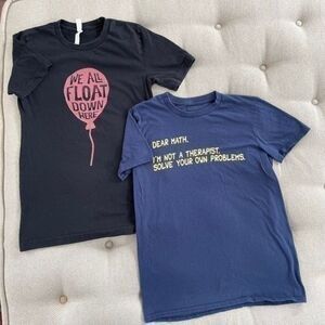 2 Graphic Tshirts Humor Stephen King It Unisex S